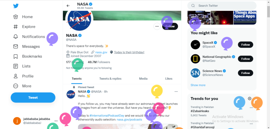 NASA Birthday